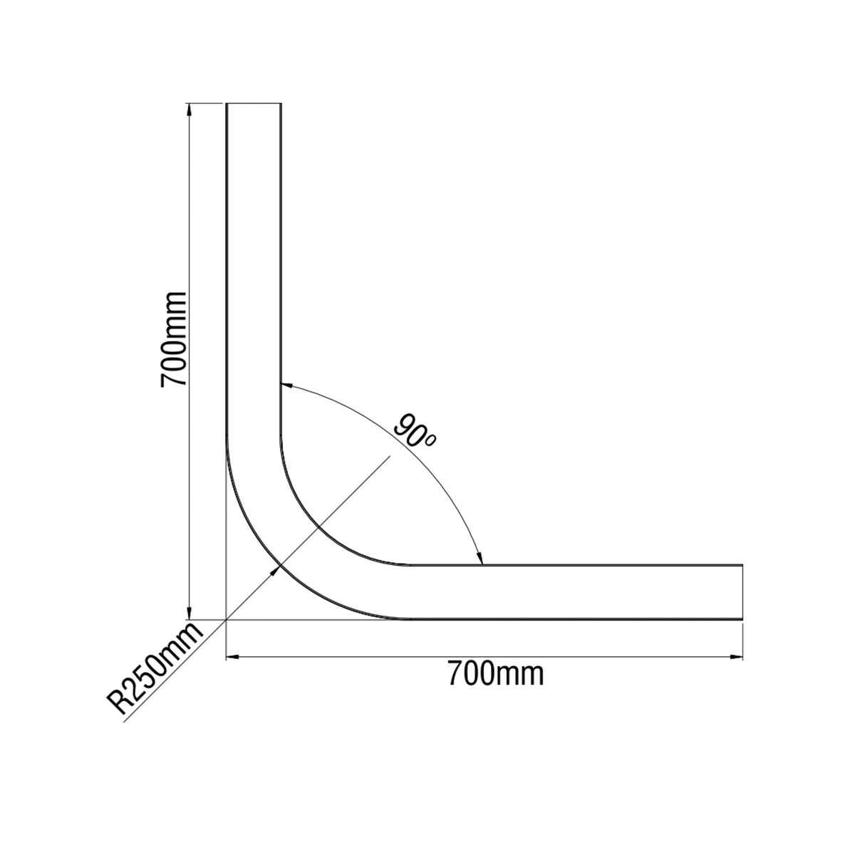  Dimensions / CYCLONE SLIM SYSTEM ANGLE R250 - 90