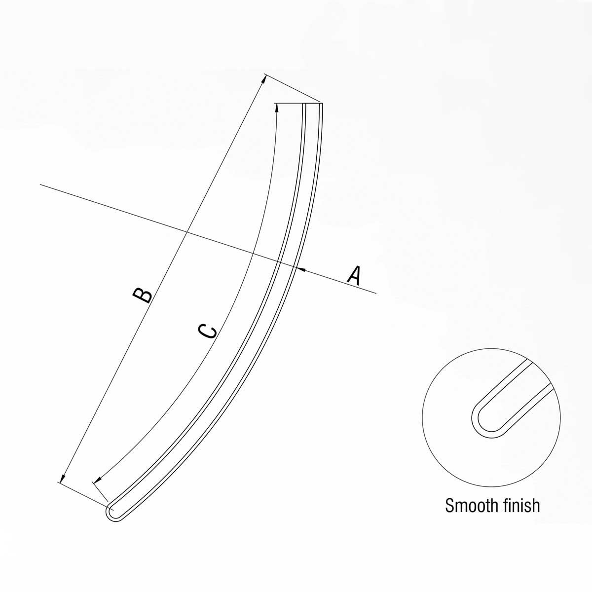 Dimensions / CYCLONE SLIM PART SMOOTH  